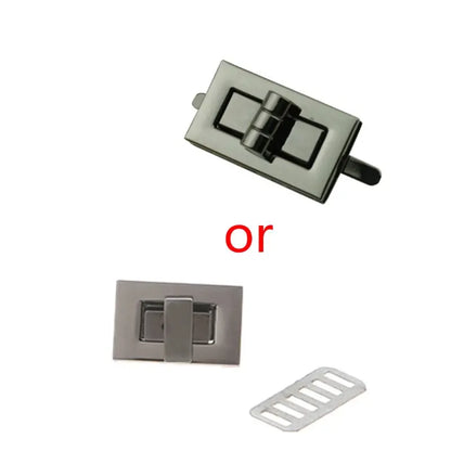 Metal Rectangle Shape Clasp Turn Lock Twist Lock DIY Handbag Bag Purse Hardware