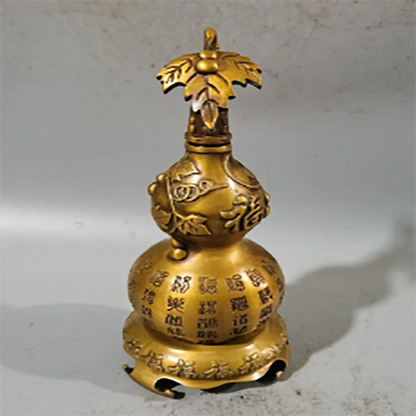 Metal pure brass gourd Baifu gourd Zhaocai Nafu open lid gourd home decoration ornaments