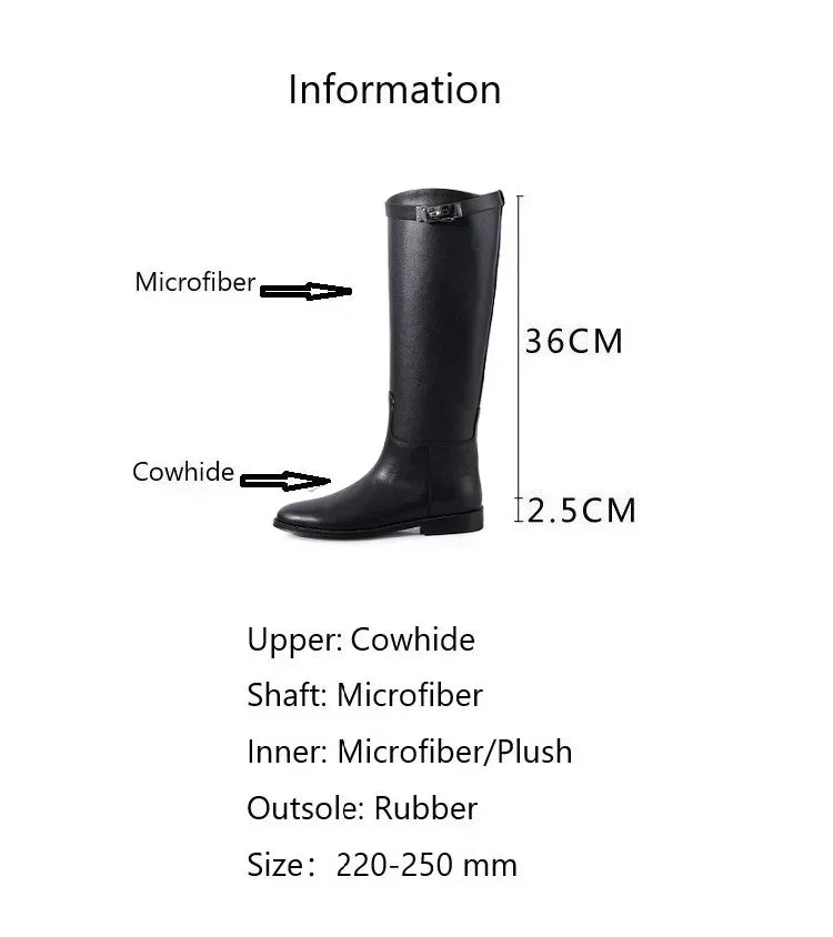 Mid Calf Women's High Boots Slip On Trendy Winter Boots With Charms Woman Shoes Spring Autumn Daily Riding Equestrian Boots