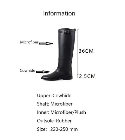 Mid Calf Women's High Boots Slip On Trendy Winter Boots With Charms Woman Shoes Spring Autumn Daily Riding Equestrian Boots