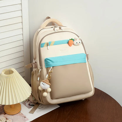Middle School Students Bookbag Breathable Waterproof Backpack Outdoor Travel Leisure Backpack Schoolbag for Teenage Girls