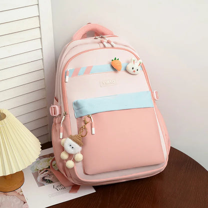 Middle School Students Bookbag Breathable Waterproof Backpack Outdoor Travel Leisure Backpack Schoolbag for Teenage Girls