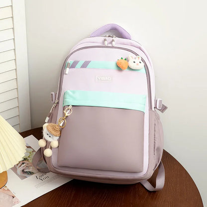 Middle School Students Bookbag Breathable Waterproof Backpack Outdoor Travel Leisure Backpack Schoolbag for Teenage Girls