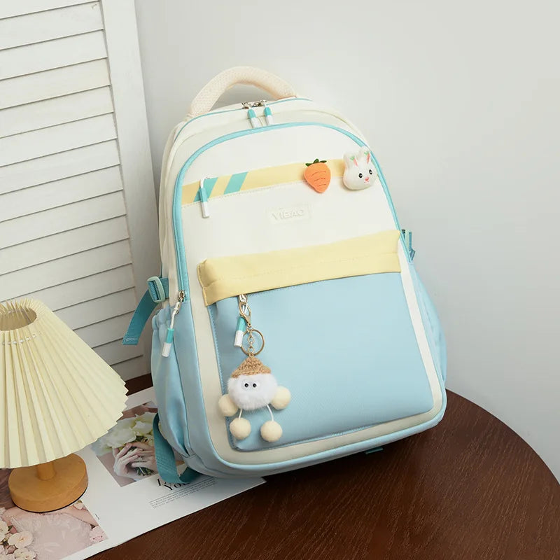 Middle School Students Bookbag Breathable Waterproof Backpack Outdoor Travel Leisure Backpack Schoolbag for Teenage Girls