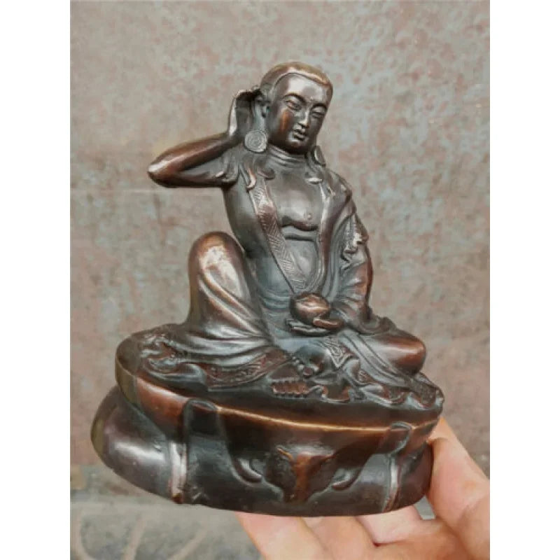 Milarepa Millerji Buddha Ascetic Buddha Old Bronze Statue (1040 ~ 1123)