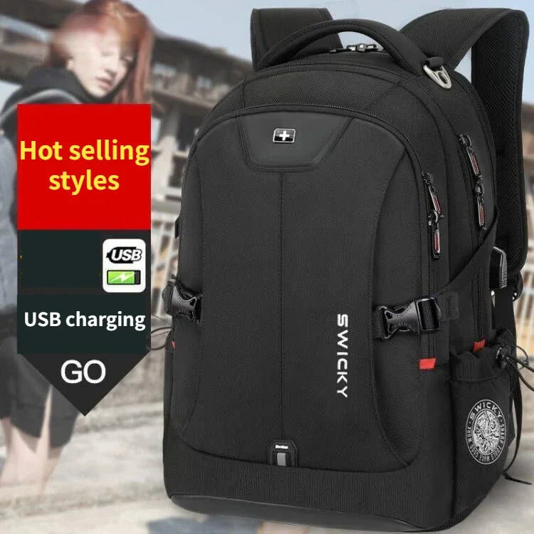 Military Knife Men's Backpack Large Capacity Business Laptop Case USB Charging Travel Backpack High School Student backpack Bags