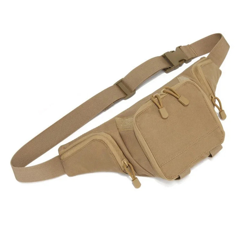 Military Tactical Waist Gun Bag Belt Bumbag Waterproof Nylon Molle EDC Fanny Phone Pouch for Hunting Climbing Camping