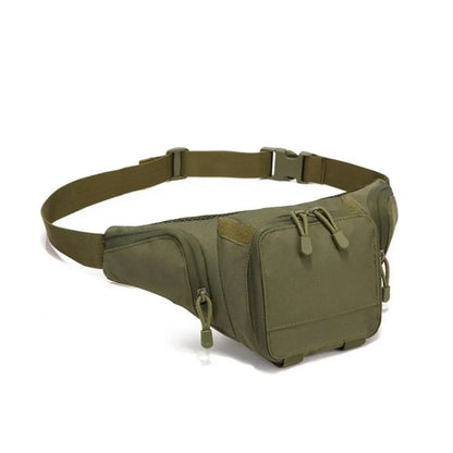 Military Tactical Waist Gun Bag Belt Bumbag Waterproof Nylon Molle EDC Fanny Phone Pouch for Hunting Climbing Camping
