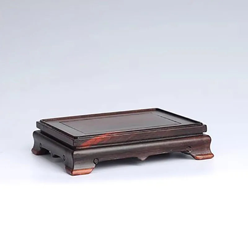 Ming Style Red Sandalwood Square Rectangular strange Stone Vase, Ruyi Tea Pot, Bonsai Decoration, Buddha Statue Base