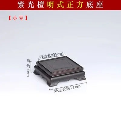 Ming Style Red Sandalwood Square Rectangular strange Stone Vase, Ruyi Tea Pot, Bonsai Decoration, Buddha Statue Base