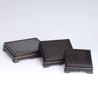 Ming Style Red Sandalwood Square Rectangular strange Stone Vase, Ruyi Tea Pot, Bonsai Decoration, Buddha Statue Base