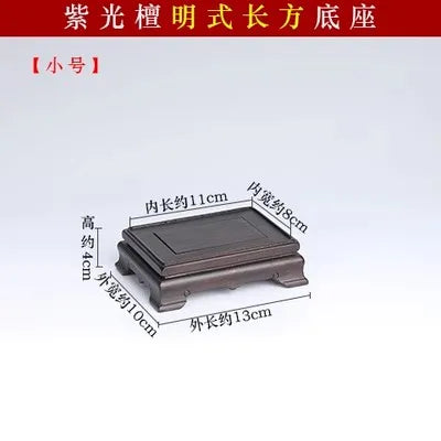 Ming Style Red Sandalwood Square Rectangular strange Stone Vase, Ruyi Tea Pot, Bonsai Decoration, Buddha Statue Base