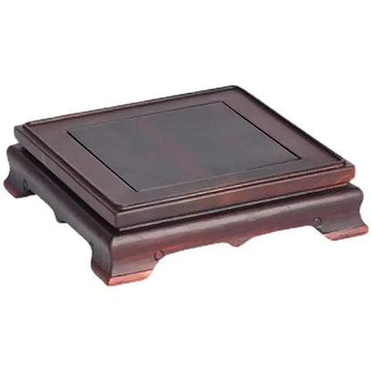 Ming Style Red Sandalwood Square Rectangular strange Stone Vase, Ruyi Tea Pot, Bonsai Decoration, Buddha Statue Base
