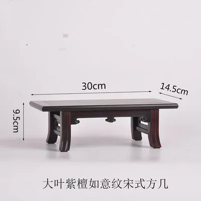 Mini Bonsai Flower Table Decoration Base, Solid Wood Bracket, Tea Pot, Antique Jade Ware, Rare Stone Seal, Base