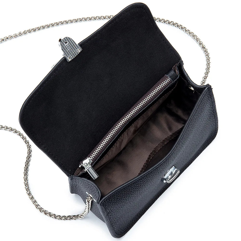 Mini Chain Square Bags for Women Luxury Designer Genuine Leather Shoulder Bags Trend Phone Bag Girl Crossbody Bag Small Flap Bag
