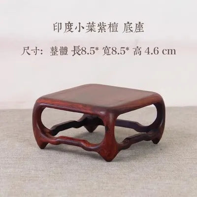 Mini Incense Burner with Large Red Sage Branch, Incense Burner, Solid Wood Base, Bonsai Display Bracket, Vase Decoration