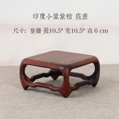 Mini Incense Burner with Large Red Sage Branch, Incense Burner, Solid Wood Base, Bonsai Display Bracket, Vase Decoration