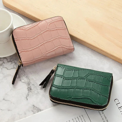 Mini Leather Women's Wallet Anti-Degaussing Multifunction Card Holder Fashion Short Female Money Clip