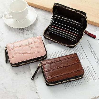 Mini Leather Women's Wallet Anti-Degaussing Multifunction Card Holder Fashion Short Female Money Clip