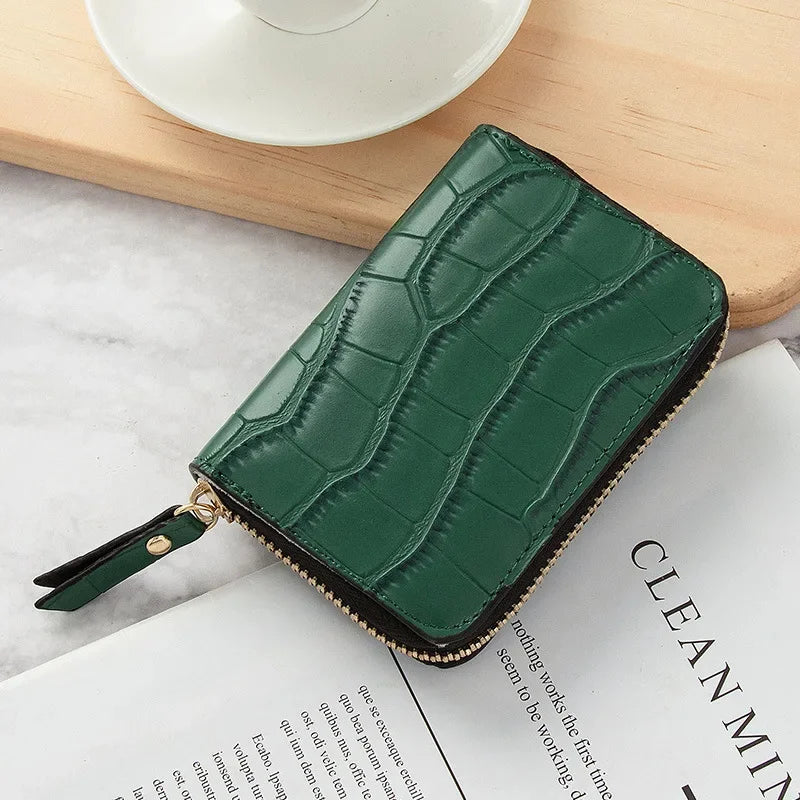 Mini Leather Women's Wallet Anti-Degaussing Multifunction Card Holder Fashion Short Female Money Clip