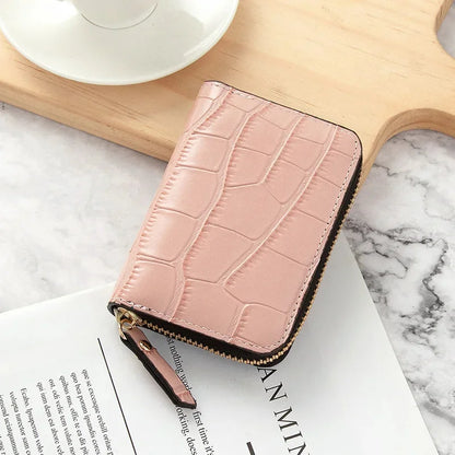 Mini Leather Women's Wallet Anti-Degaussing Multifunction Card Holder Fashion Short Female Money Clip