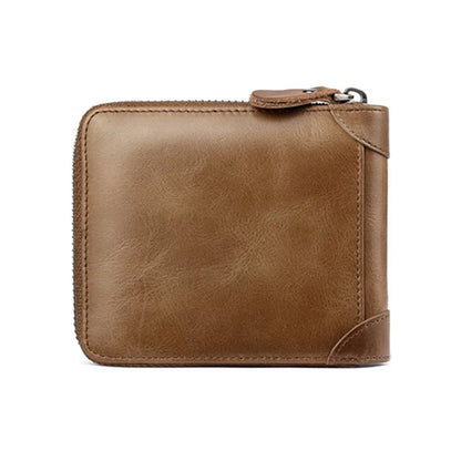 Mini Men Short Wallet Coin Pouch Pocket Credit/ID Card Holder Retro PU Leather Male Zipper Purses Money Bag