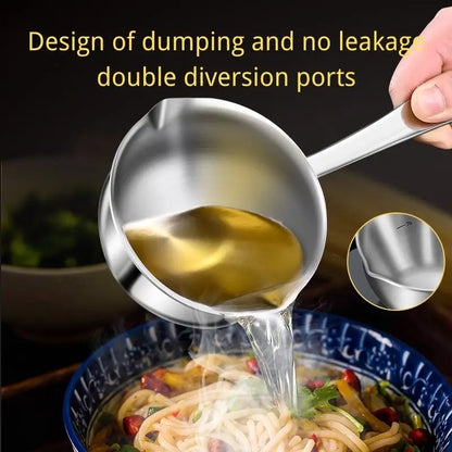 Mini Oil Saving Frying Pan Frying Pan Seasoning Oil Pouring Pan Oil Pot 304 Stainless Steel Fried Egg Hot Oil Pot Nozzle Oil Pot