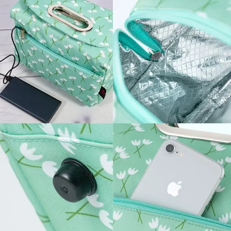 Mini Portable Electric Lunch Box Food Heater - Innovative Food Warmer and Heated Lunch Bag for Adults Car/Home - Easily Cook