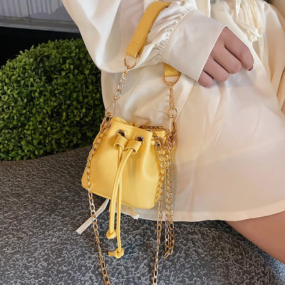 Mini Pu Leather Bucket Bags For Women 2019 Chain Crossbody Bags Female Shoulder Messenger Bag Ladies  Lipstick Organizer