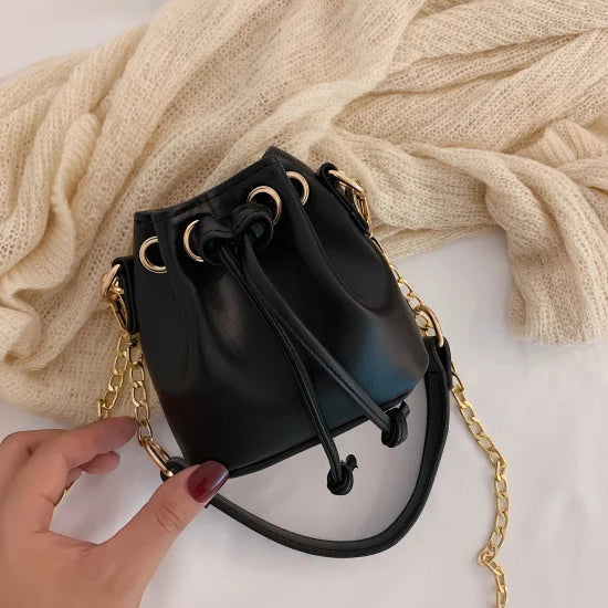 Mini Pu Leather Bucket Bags For Women 2019 Chain Crossbody Bags Female Shoulder Messenger Bag Ladies  Lipstick Organizer