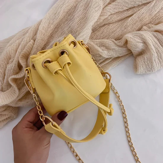 Mini Pu Leather Bucket Bags For Women 2019 Chain Crossbody Bags Female Shoulder Messenger Bag Ladies  Lipstick Organizer