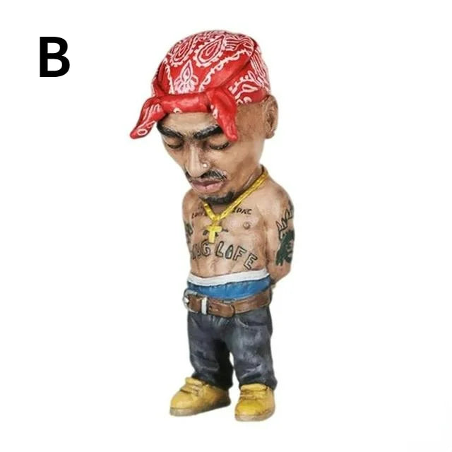 Mini Resin Crafts Ornaments Hip Hop Characters Figurine Legendary boxer, Ace Cooper For Home Indoor Sculptures Home Decor