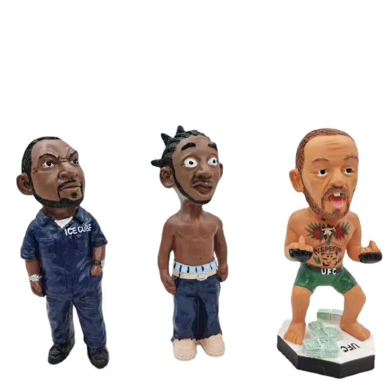 Mini Resin Crafts Ornaments Hip Hop Characters Figurine Legendary boxer, Ace Cooper For Home Indoor Sculptures Home Decor