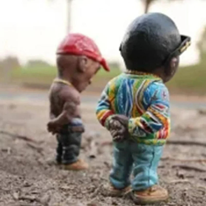 Mini Resin Ornaments Hip Hop Funny Rapper Bro Figurine Set For Home Indoor Outdoor Ornaments Decorations Party