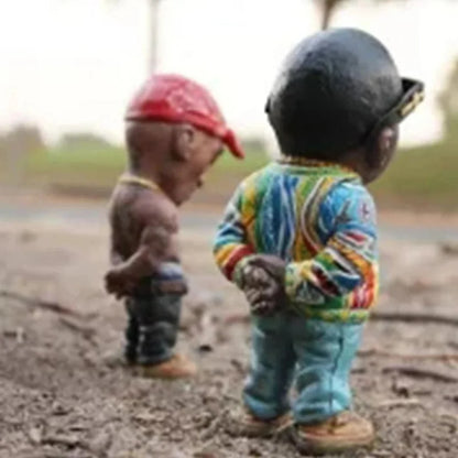 Mini Resin Ornaments Hip Hop Funny Rapper Bro Figurine Set For Home Indoor Outdoor Ornaments Decorations Party