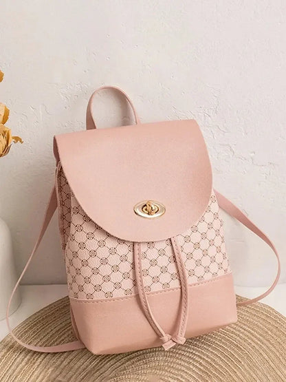 Mini Shoulder Bag PU Leather Portable and Slim Large Capacity Shoulder Cell Phone Backpack for Women