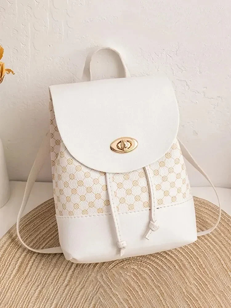 Mini Shoulder Bag PU Leather Portable and Slim Large Capacity Shoulder Cell Phone Backpack for Women