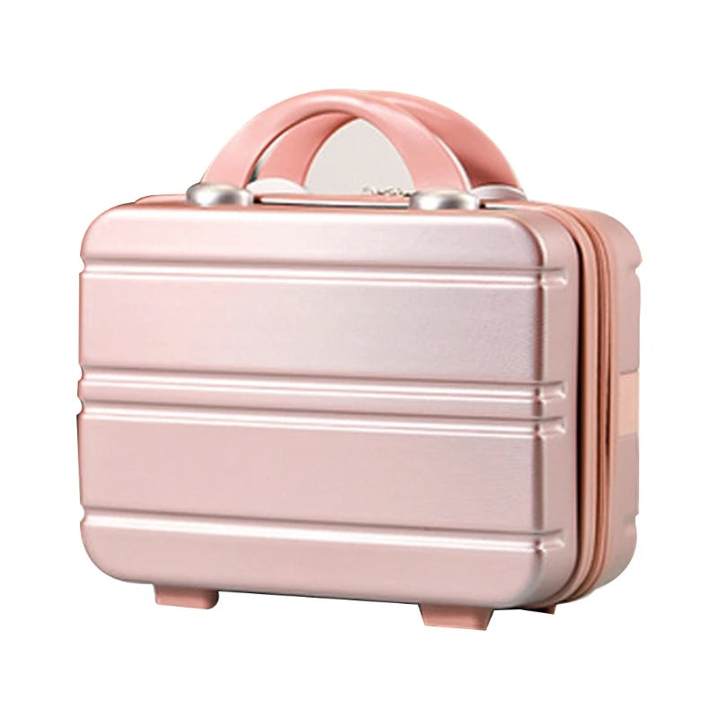 Mini Travel Hand Luggage Cosmetic Case Small Portable Carrying Pouch Cute Suitcase for Makeup Multifunctional Storage Organizer