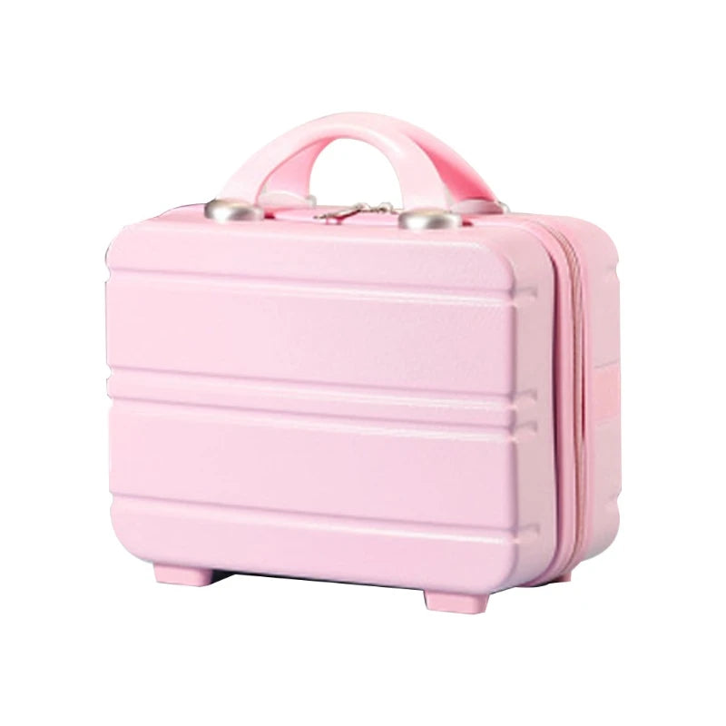 Mini Travel Hand Luggage Cosmetic Case Small Portable Carrying Pouch Cute Suitcase for Makeup Multifunctional Storage Organizer