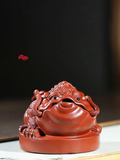 Miniature statue of the  mascot Golden Cicada ，Recruiting wealth, warding off evil spirits,Tea set decoration Home Decoration