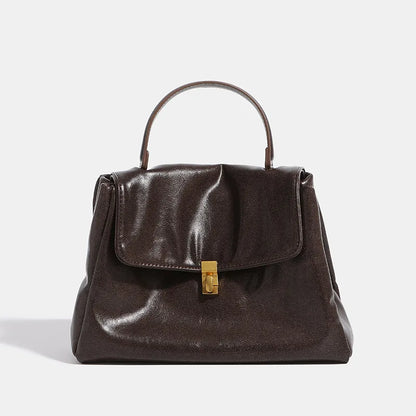 Minimalism Soft Leather Tote Bag For Women 2024 New High Quality Large Capacity Commuter Handbags Elegant Luxury Purses Clutch