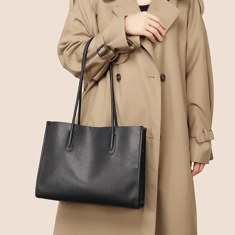 Minority Designer Commuter Shoulder Bag Women Totes Elegant All-match Genuine Leather Handbags Light Luxury Bolsas Mujer Moda
