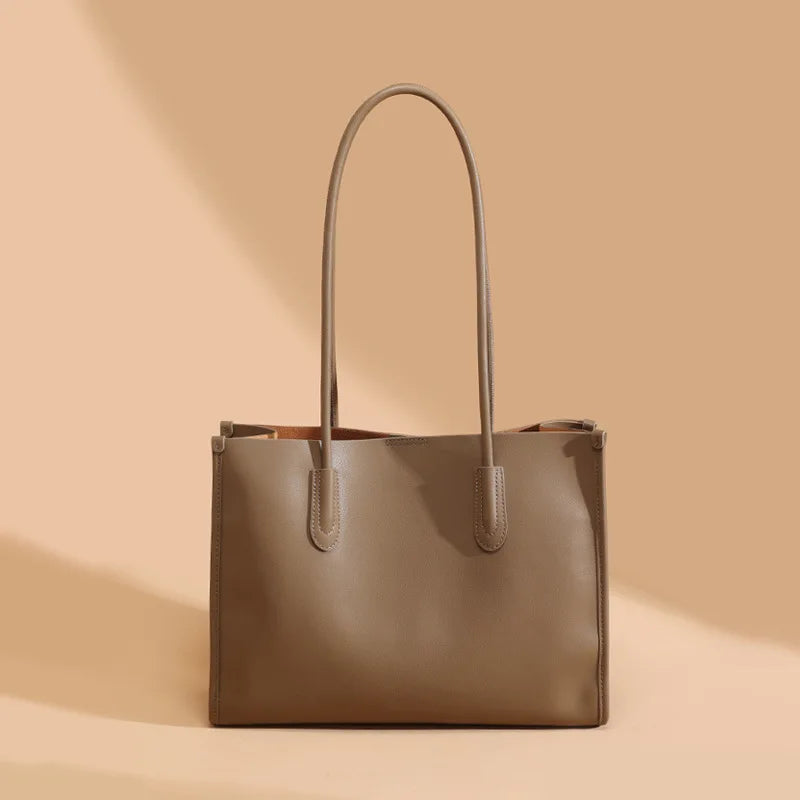 Minority Designer Commuter Shoulder Bag Women Totes Elegant All-match Genuine Leather Handbags Light Luxury Bolsas Mujer Moda