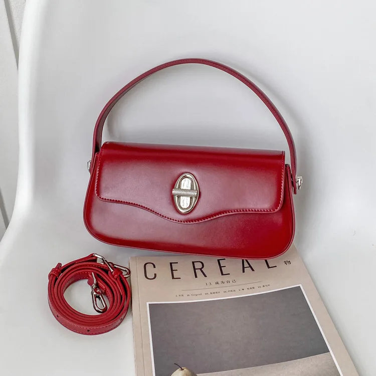 Minority Designer French Style Crossbody Bag 2024 New Cowhide Handbags Fashion Casual All-match Single Shoulder Underarm Bags