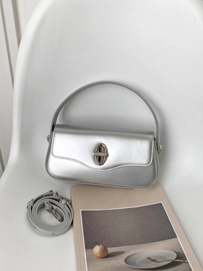 Minority Designer French Style Crossbody Bag 2024 New Cowhide Handbags Fashion Casual All-match Single Shoulder Underarm Bags