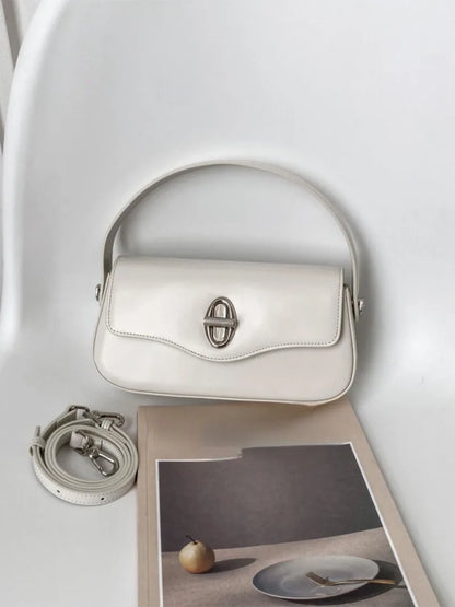 Minority Designer French Style Crossbody Bag 2024 New Cowhide Handbags Fashion Casual All-match Single Shoulder Underarm Bags