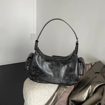 Minority Motorcycle Style Multi Pocket Underarm Shoulder Bags New High Quality All-match Casual Street Handbags Y2k Punk Bolsas