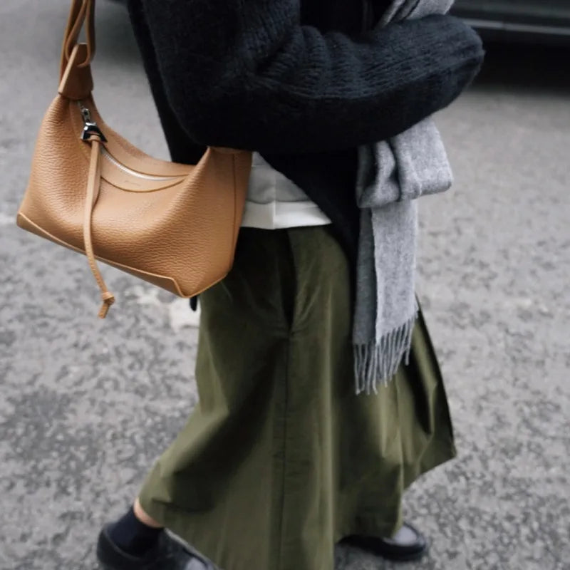 Minority Retro Hobos Women's Shoulder Bag Casual All-macth Commuter Underarm Crossbody Bags Trendy Light Luxury Bolsos Mujer