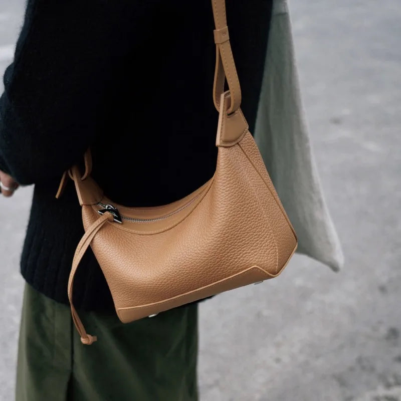 Minority Retro Hobos Women's Shoulder Bag Casual All-macth Commuter Underarm Crossbody Bags Trendy Light Luxury Bolsos Mujer