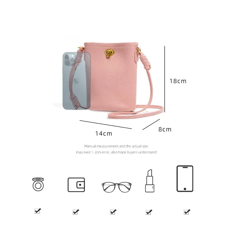 Mobile Phone Bag Niche Large Capacity Double Compartment Women's Bag Simple Single Shoulder Crossbody Bag Designer Luxury